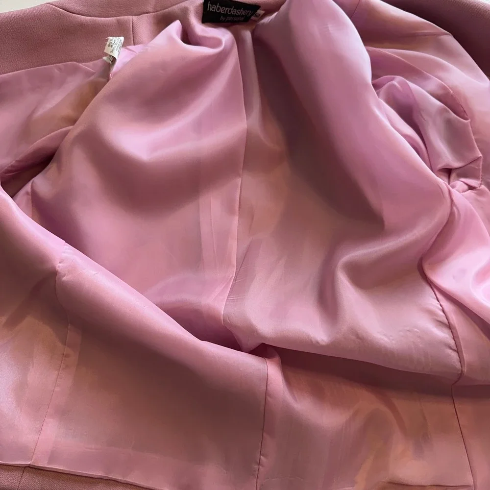 Vintage Haberdashery by Personal Pink Skirt Suit Set Size 10 Union Made